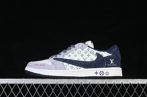 All Categories Air Jordan Jordan Series Basketball Shoes Air Jordan 1 Low High-end Customized Low-top Shoes Travis Scott x Fragment Design x Air Jordan 1 Low OG SP AJ1 Joe 1 Joint Gray and Blue Pig Eight Faces Low-top Cultural and Casual Shoes DZ5899-035
